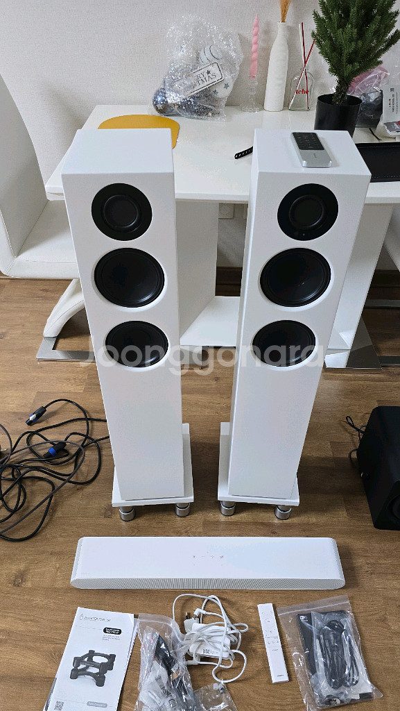 오디오프로A48 액티브스피커 및 특주 전원케이블,방--1