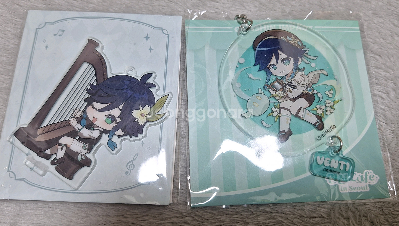원신 테마카페 몬드 소풍시리즈 벤티 키링 / 음악회 스디 아크릴 스탠드--0