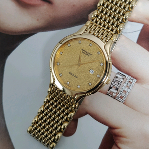 SANDOZ 18K 골드 다이아 남성용시계