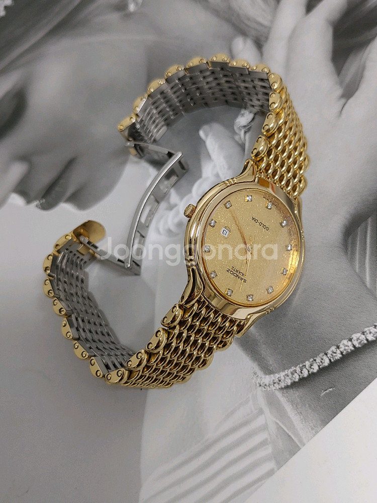 SANDOZ 18K 골드 다이아 남성용시계--4
