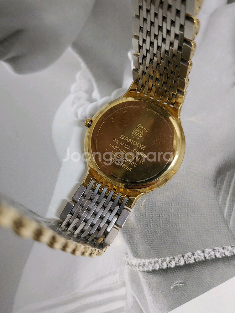 SANDOZ 18K 골드 다이아 남성용시계--1