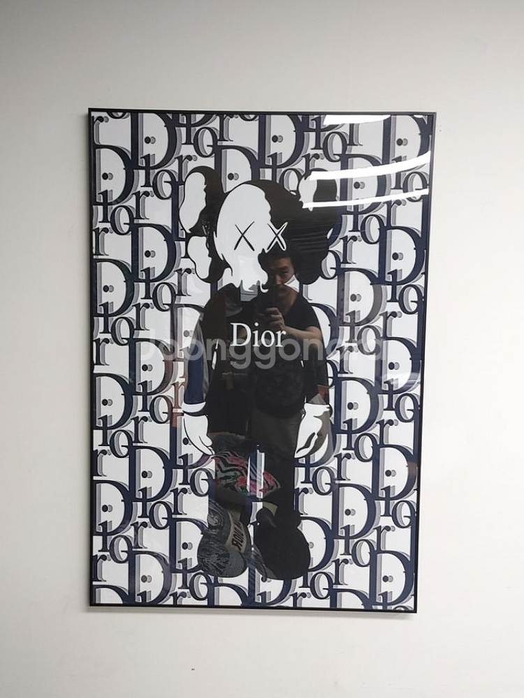 디올 카우스 베어브릭 피규어 대형 명품 그림 액자 소품--1