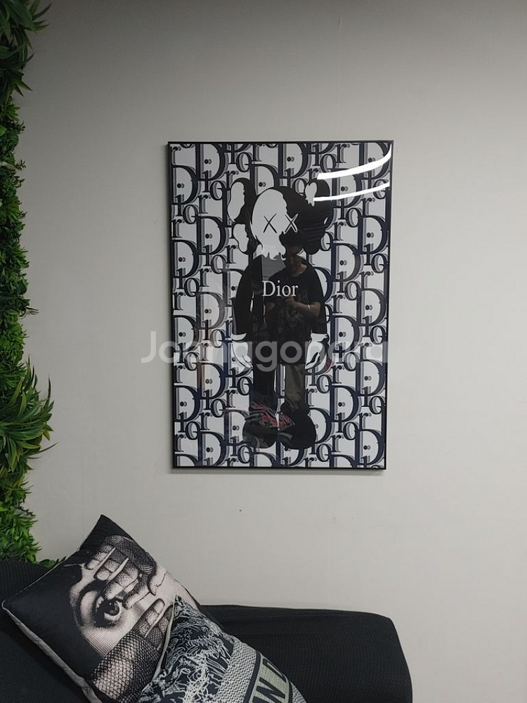디올 카우스 베어브릭 피규어 대형 명품 그림 액자 소품--2