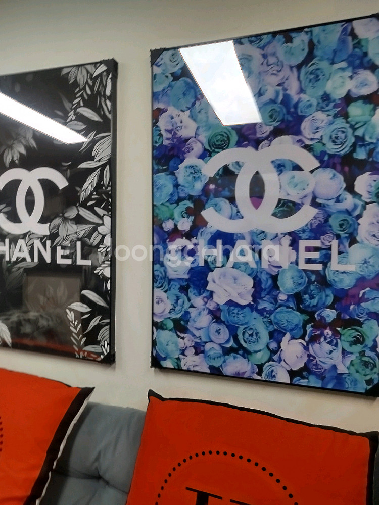 샤넬그림 샤넬액자 캐릭터 대형 그림 액자 팝아트 인테리어소품 인테리어액자 명품그림 가방 지갑 샤넬 아트 스카프--3