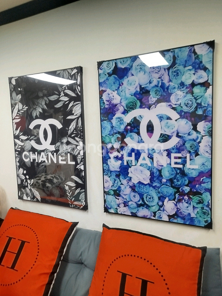 샤넬그림 샤넬액자 캐릭터 대형 그림 액자 팝아트 인테리어소품 인테리어액자 명품그림 가방 지갑 샤넬 아트 스카프--8