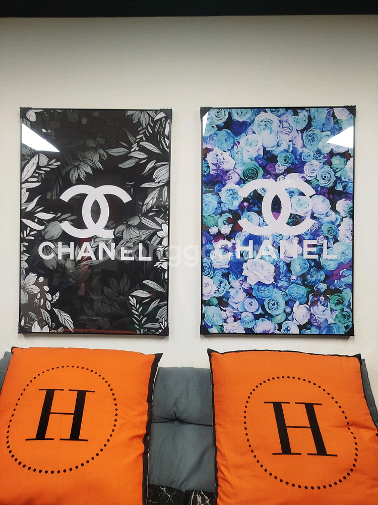 샤넬그림 샤넬액자 캐릭터 대형 그림 액자 팝아트 인테리어소품 인테리어액자 명품그림 가방 지갑 샤넬 아트 스카프--0
