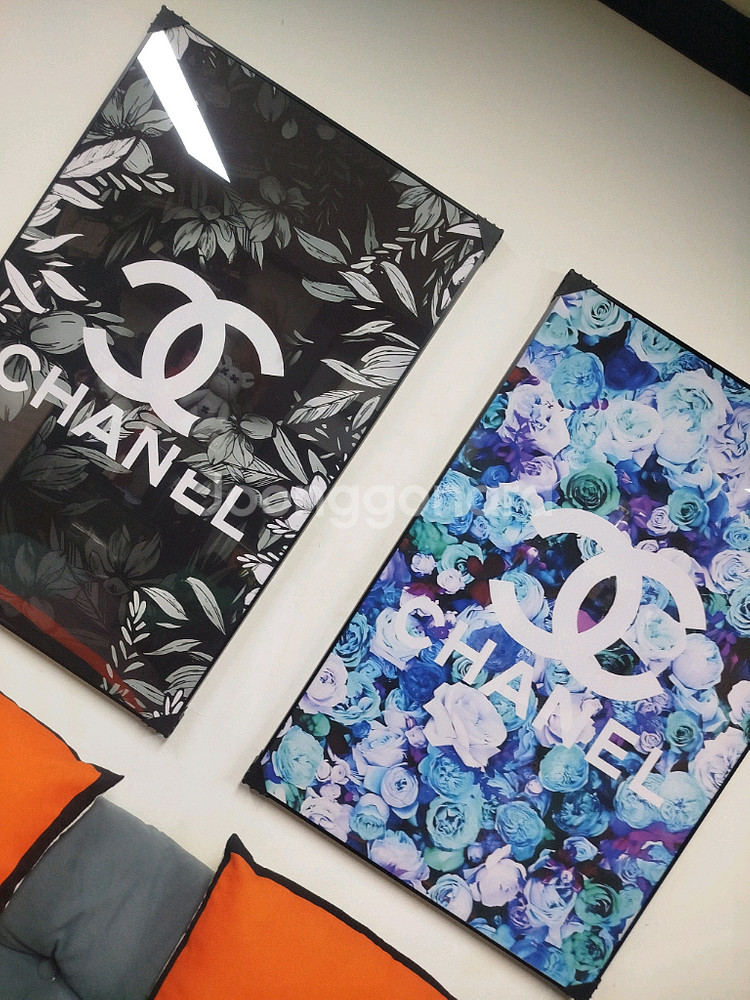 샤넬그림 샤넬액자 캐릭터 대형 그림 액자 팝아트 인테리어소품 인테리어액자 명품그림 가방 지갑 샤넬 아트 스카프--1