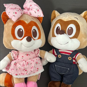 롯데월드 마스코트 로티&로리 시즌 인형 일괄 이미지