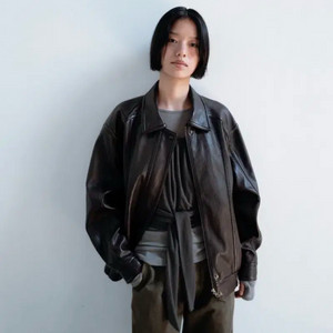 모노하 faux leather jumper 블랙 새상품