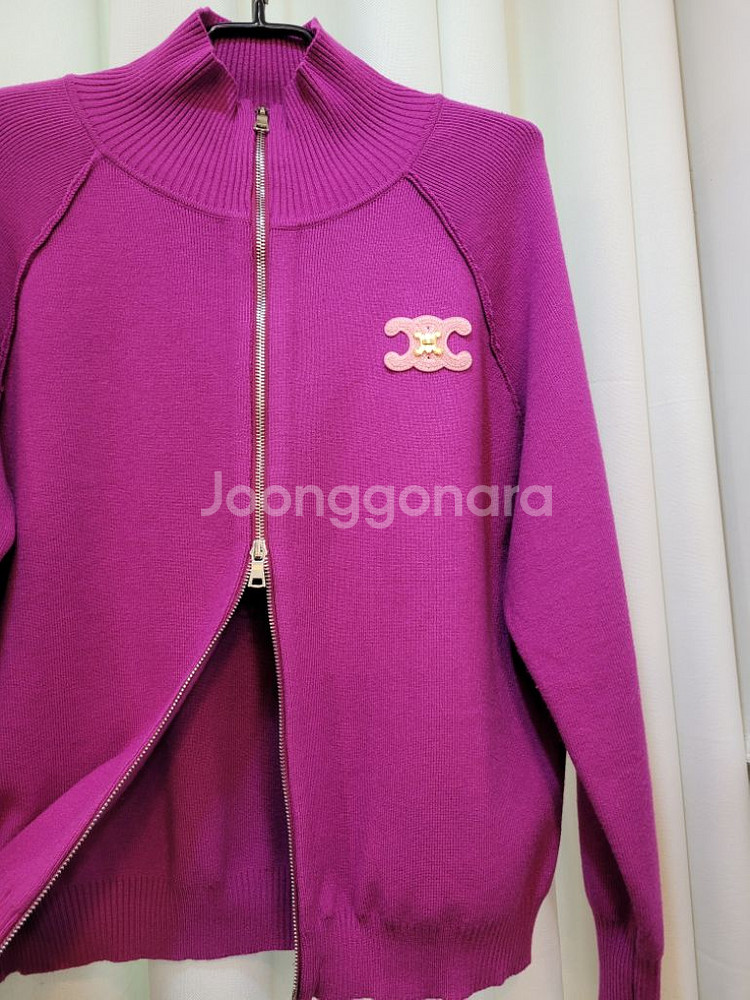 최고급 하이넥 캐시미어 집업가디건--3