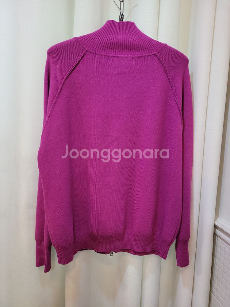 최고급 하이넥 캐시미어 집업가디건--5