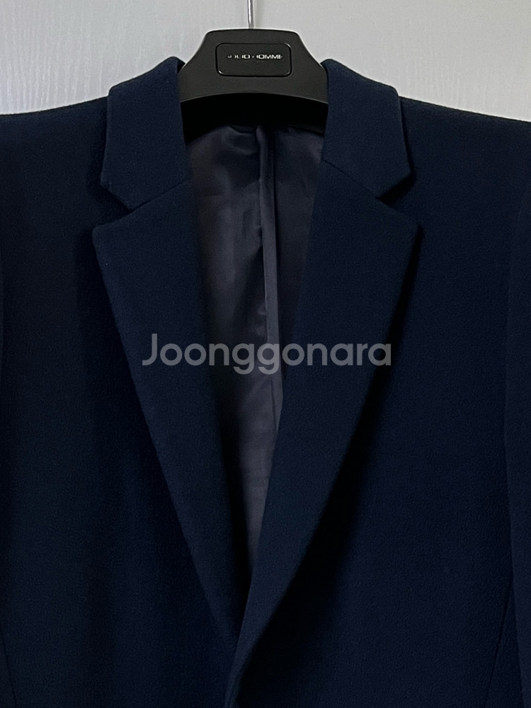 (105) 지오송지오 네이비 캐시미어 싱글 코트--0