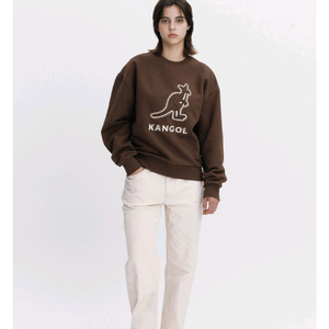 캉골 기모 맨투맨 브라운