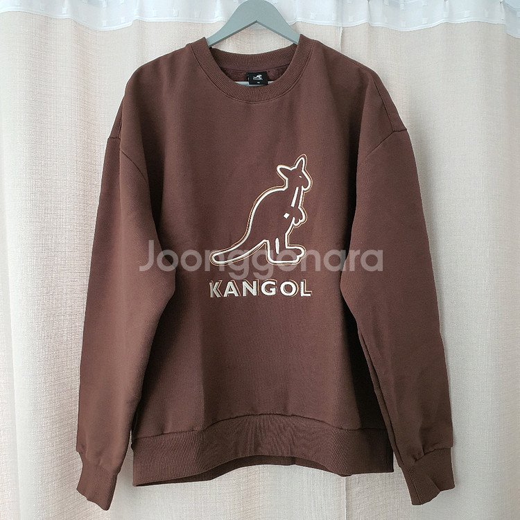 캉골 기모 맨투맨 브라운--1