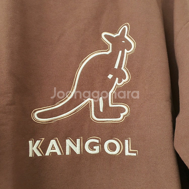 캉골 기모 맨투맨 브라운--2