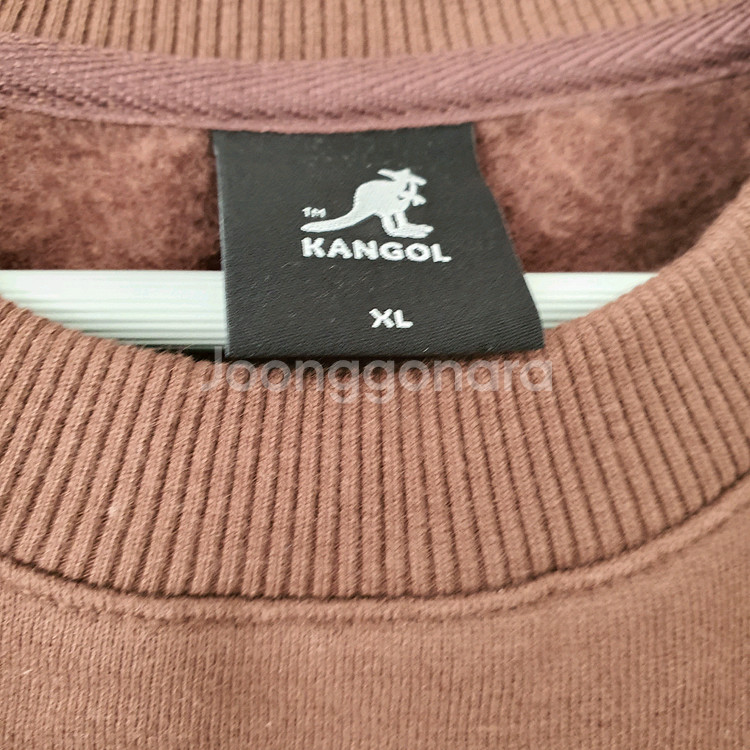 캉골 기모 맨투맨 브라운--3