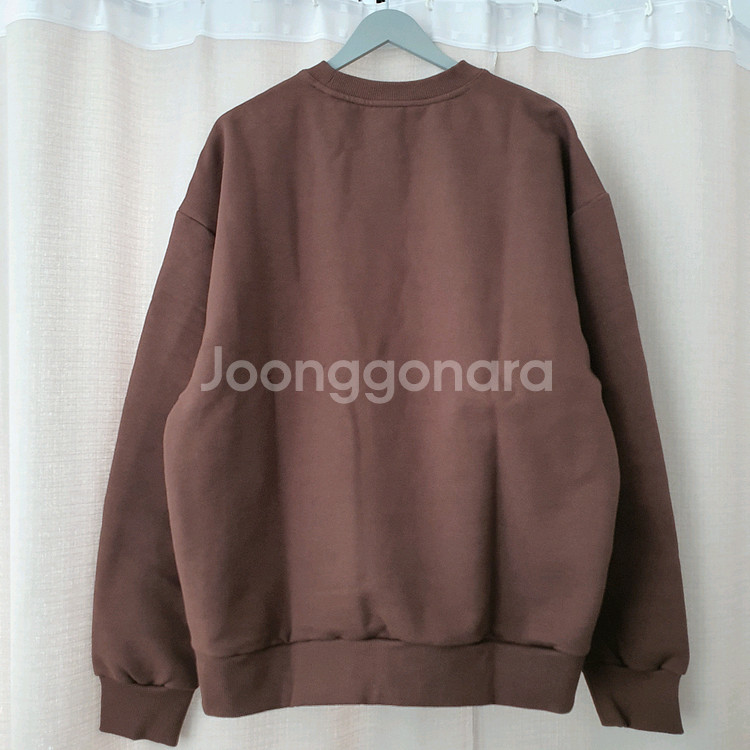 캉골 기모 맨투맨 브라운--5