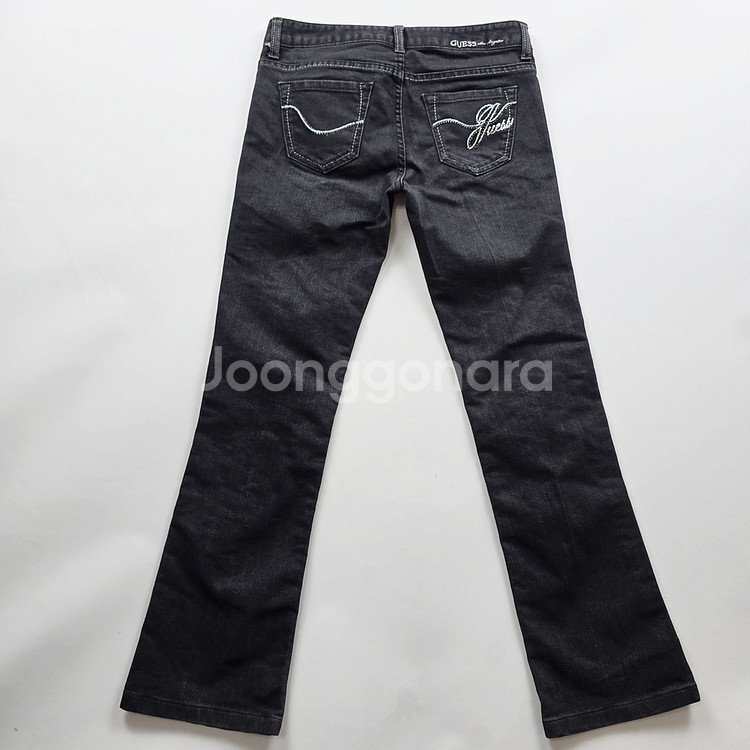 게스 청바지 부츠컷 흑청 스판 사이즈26 R2988--2