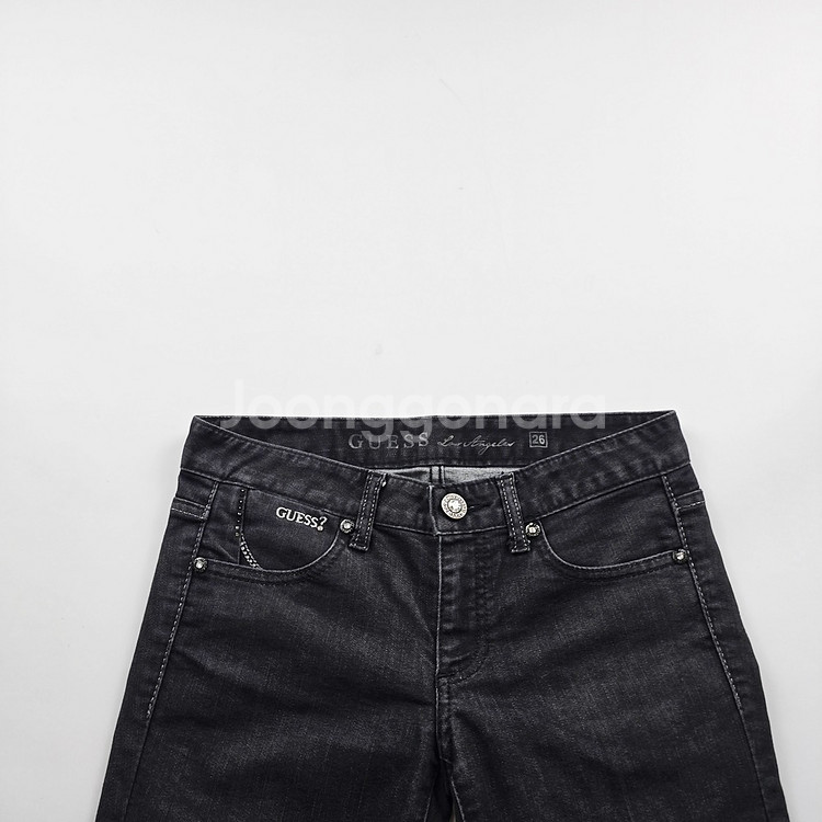게스 청바지 부츠컷 흑청 스판 사이즈26 R2988--3