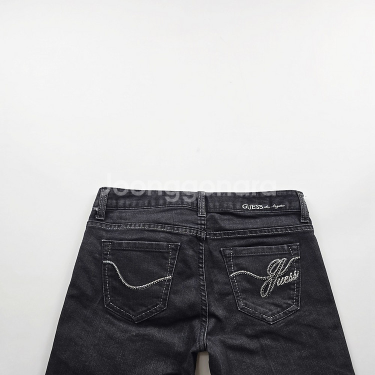 게스 청바지 부츠컷 흑청 스판 사이즈26 R2988--1