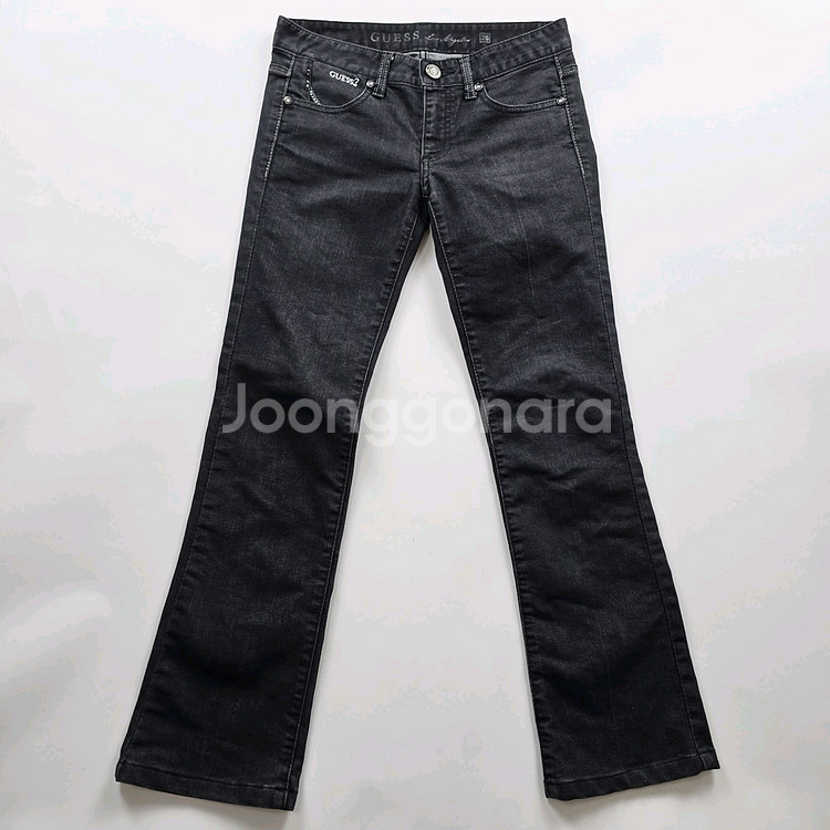 게스 청바지 부츠컷 흑청 스판 사이즈26 R2988--0