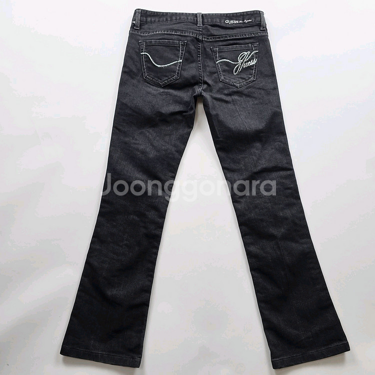 게스 청바지 부츠컷 흑청 스판 사이즈26 R2988--2