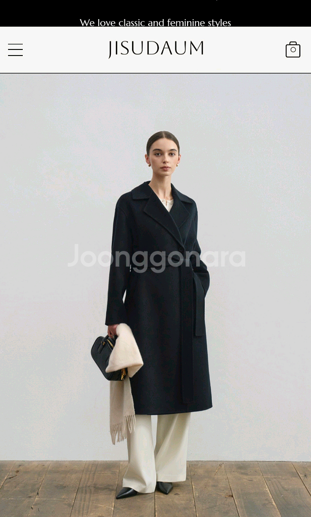 (새세품)지수다움 캐시미어블렌딩 울코트 free--1