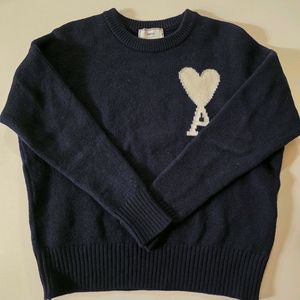 아미 인타르시아 니트 백화정 정품 네이비