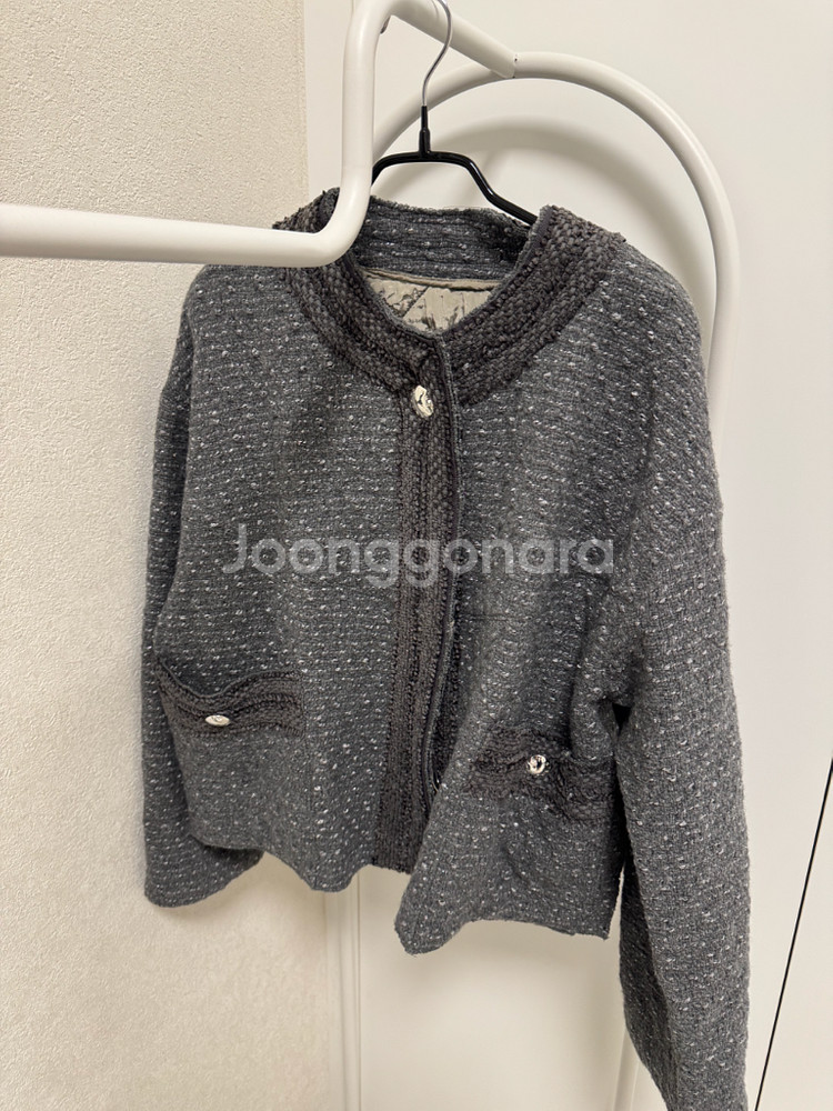 시스템 트위드 누빔 자켓--0