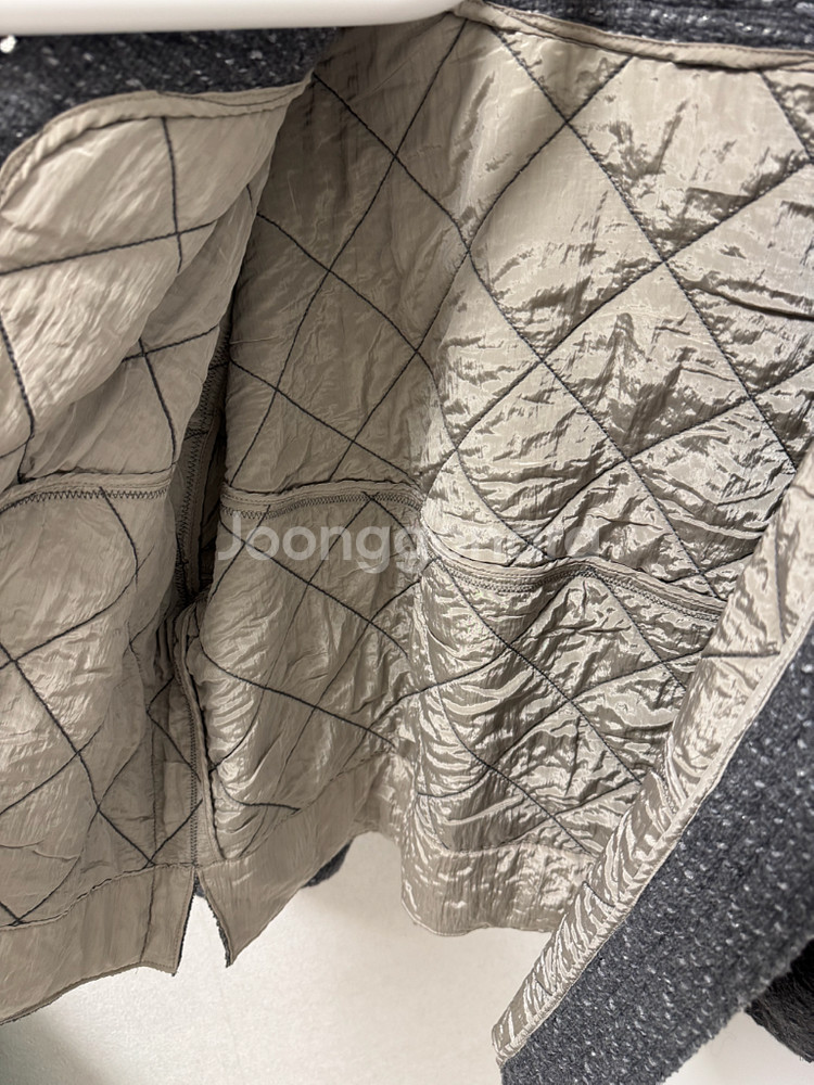 시스템 트위드 누빔 자켓--2