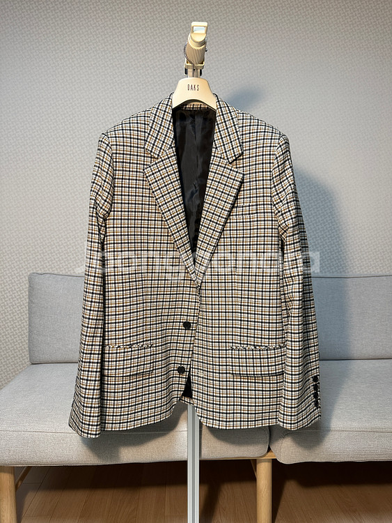 시스템옴므 21ss 체크 블레이저 자켓--0