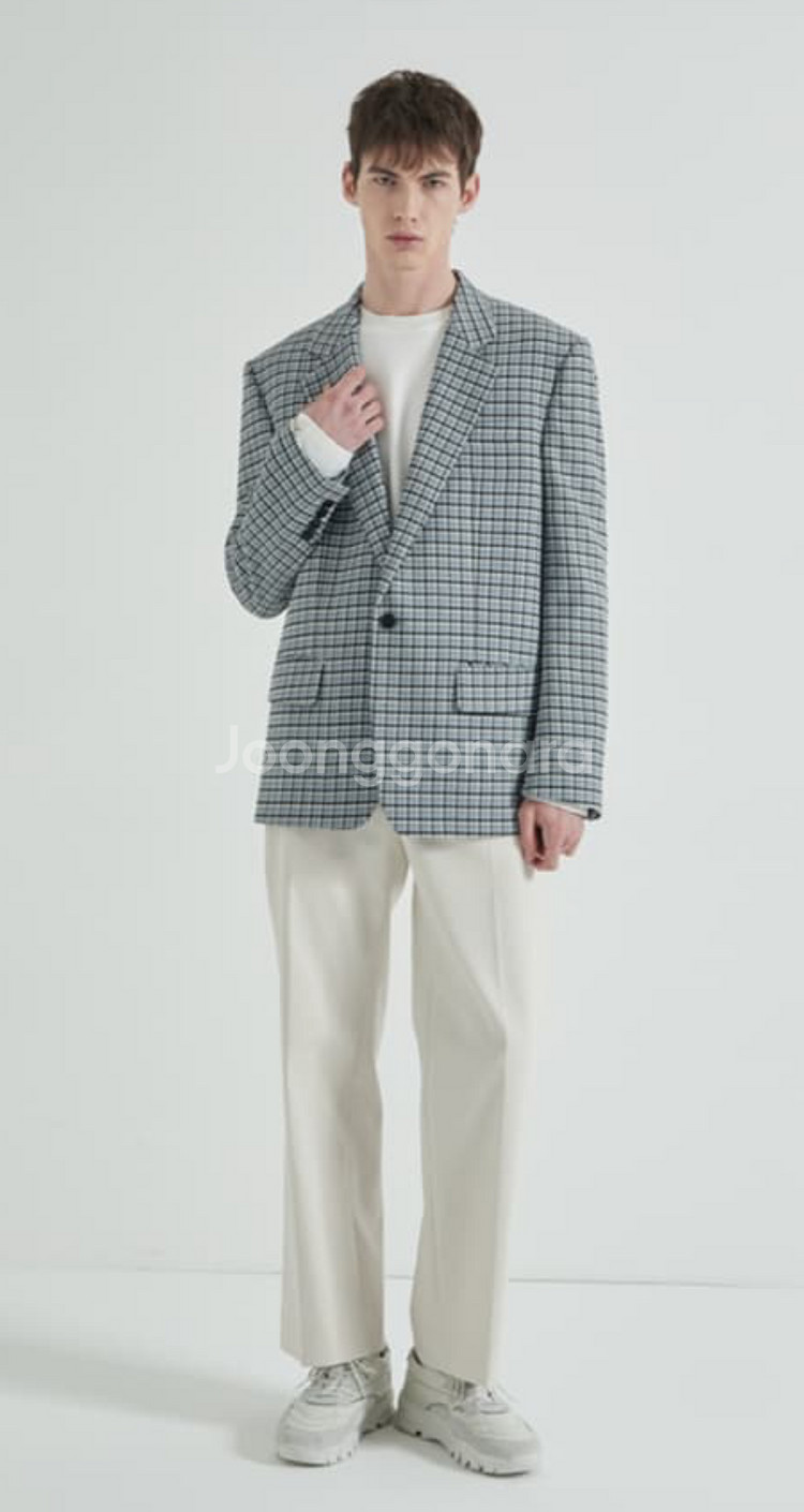 시스템옴므 21ss 체크 블레이저 자켓--1