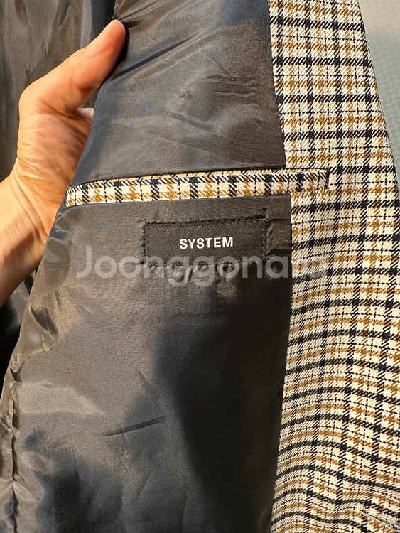 시스템옴므 21ss 체크 블레이저 자켓--6