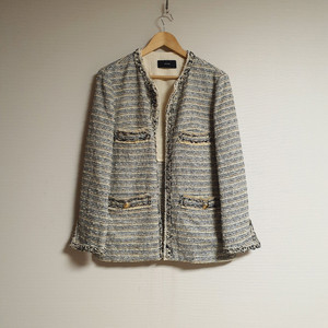 시스템 SYSTEM 브레이드 라인 트위드 자켓 66 사이즈