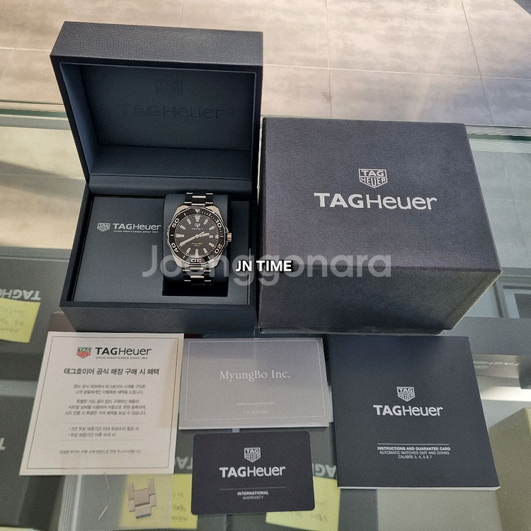 태그호이어 아쿠아레이서 쿼츠 검판 43mm(2020년식)--8