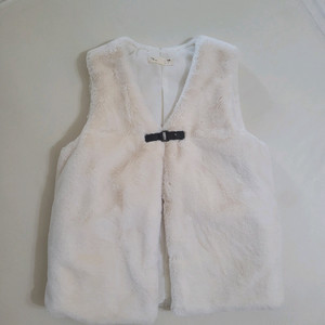 유아조끼 130 털퍼조끼 아이보리