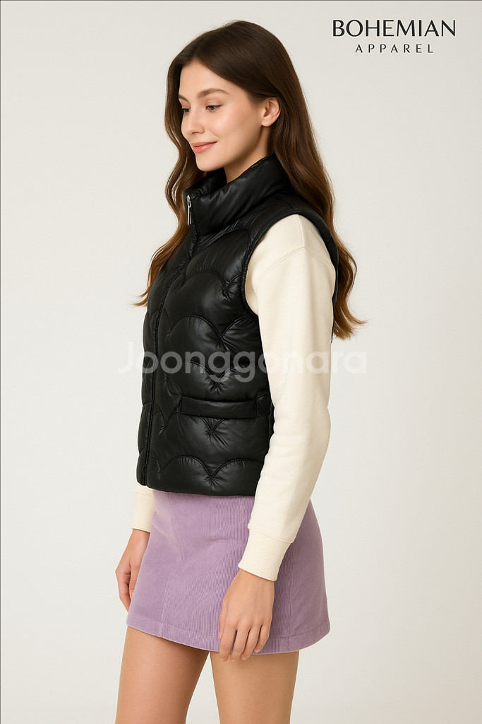 [여자 105]김영주 블랙 퀄팅 패딩조끼--9