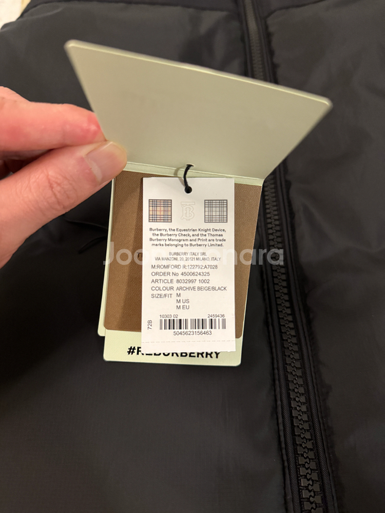 버버리 롬포드 리버시블 남성 패딩조끼 8032997 M--9