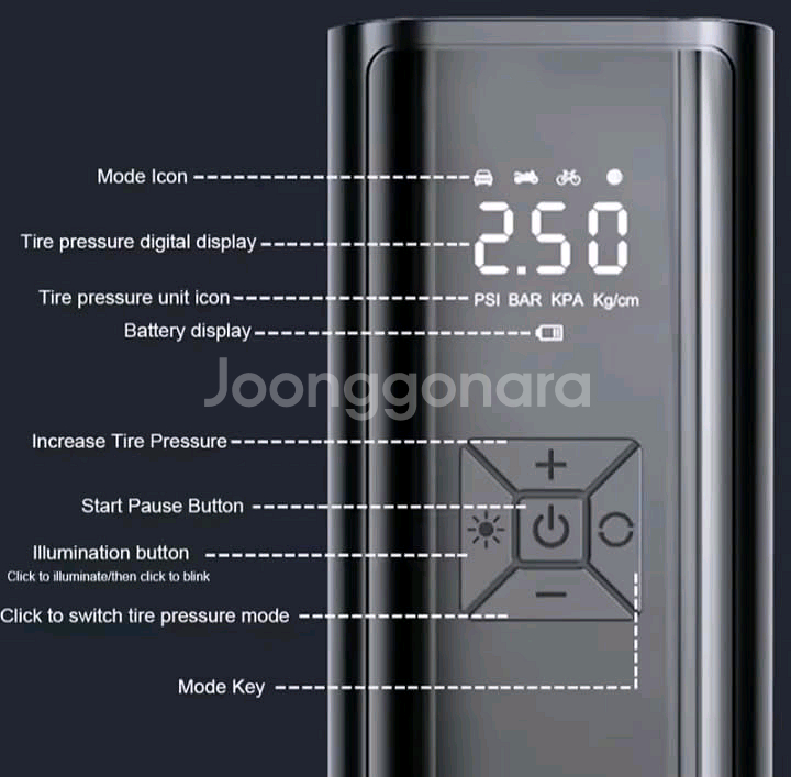 휴대용 자동차 공기주입기 새상품--2