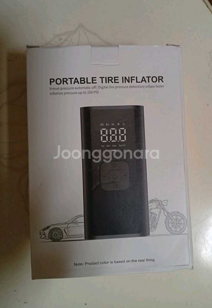 휴대용 자동차 공기주입기 새상품--4