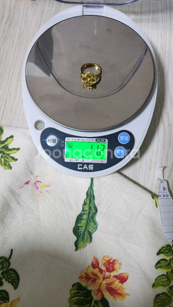 18k 골드 십자가 반지--6