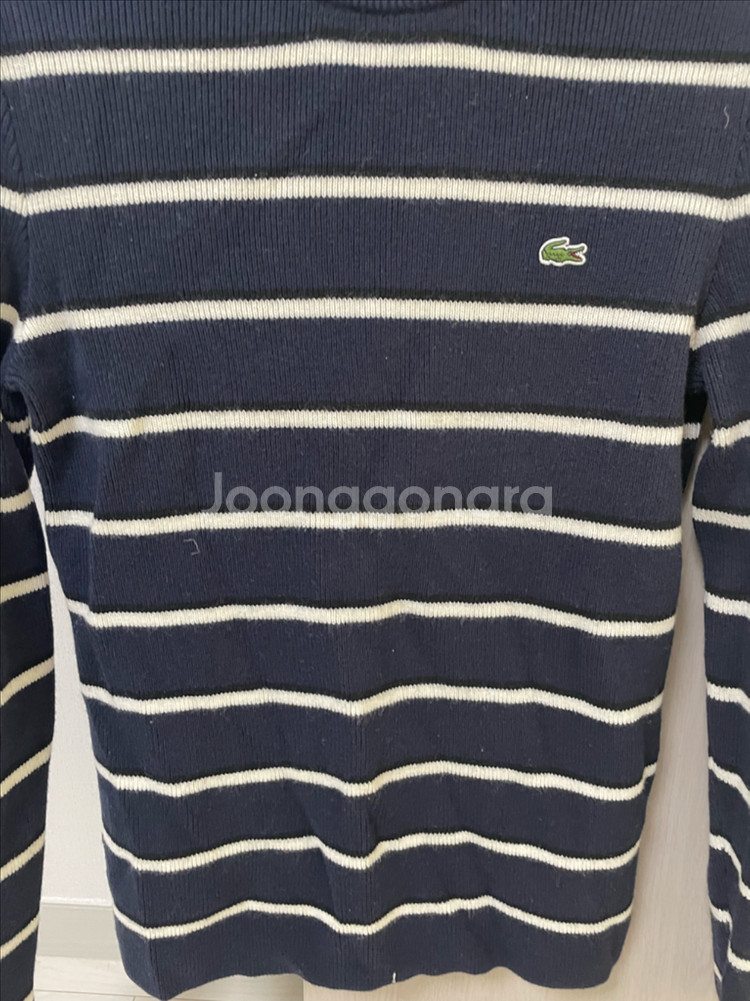 라코스테 스트라이프 니트 스웨터--3