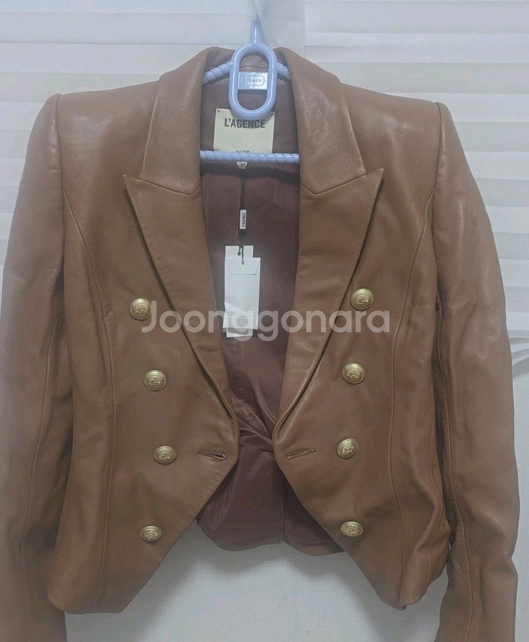 (미착용) 라젠스 여성 가죽자켓 (사이즈 4)--10