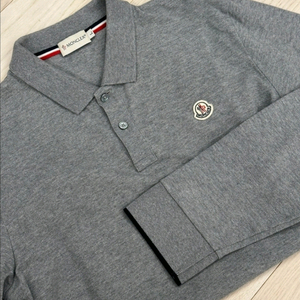 몽클레어 회색 긴팔 카라 티셔츠