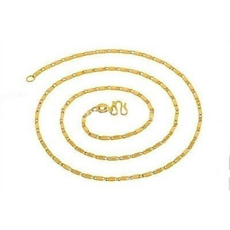 새 24K GP 66cm 26인치 구멍 포인트 골드 파일 목걸이 체인--2