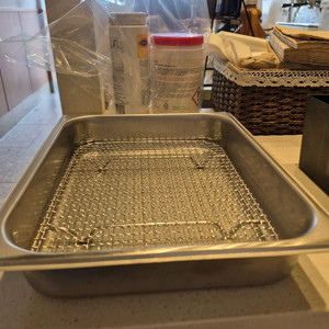 스텐 사각 바트 + 채망