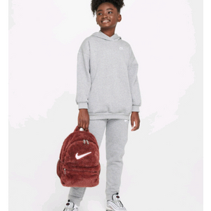 나이키 퍼 백팩 브라운 핑크 여성 주니어 키즈 미니 가방 페이크 인조 은사 인조 페이크 브릭 다크 포니