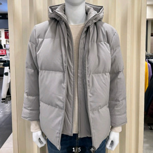 PAT 겨울 남성 후드 탈부착 구스다운 패딩 점퍼 Qi72002 그레이