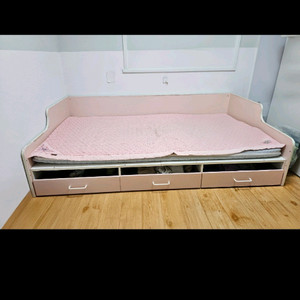 리바트 꼼므 주니어 수납침대 핑크(매트리스 불포함)