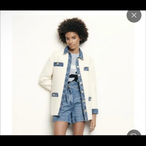 산드로 퀼팅 데님 쇼츠 2사이즈